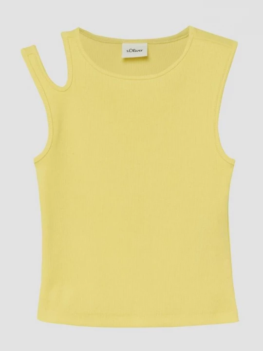 Obrázek produktu Top s úzkým střihem Slim Fit s prostřihem s.Oliver žlutá