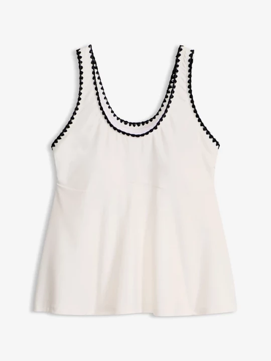 Obrázek produktu Top tankini z haftem BonPrix biały