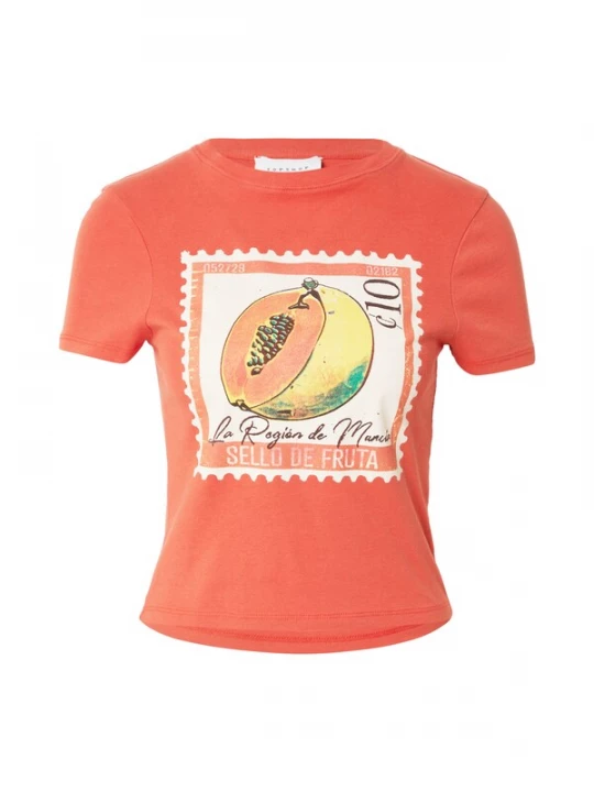 Obrázek produktu TOPSHOP Tričko 'Seamans Bay' žlutá / tmavě oranžová / černá / bílá