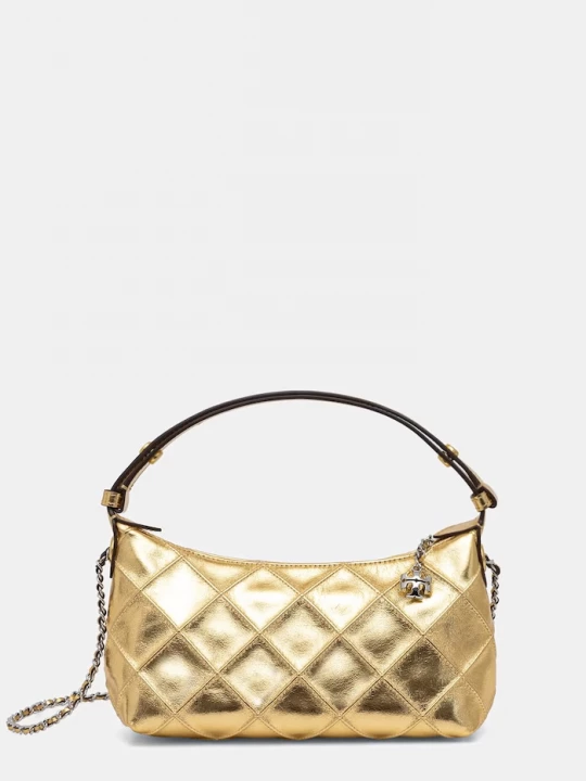 Obrázek produktu Tory Burch crossbody kabelka dámská kožená Fleming zlatá