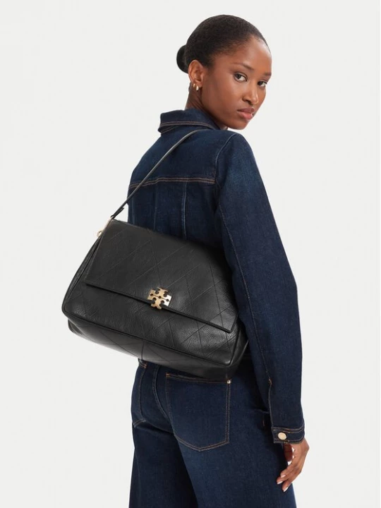 Obrázek produktu Tory Burch Kabelka Charlie Quilted Large Shoulder Bag 185805 Černá