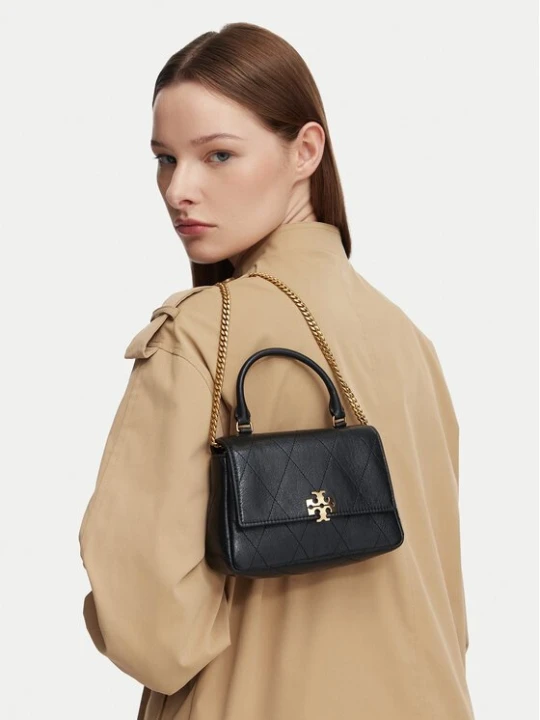 Obrázek produktu Tory Burch Kabelka Charlie Quilted Mini Top Handle Chain Wallet 186032 Černá