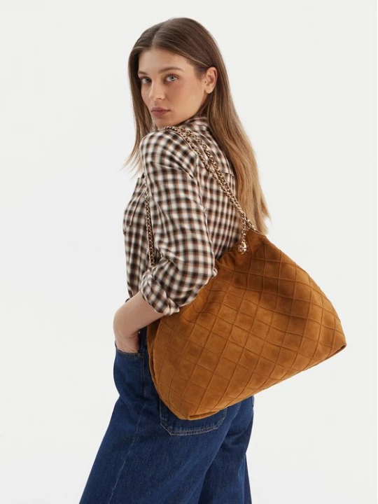 Obrázek produktu Tory Burch Kabelka Fleming Suede 166064 Hnědá