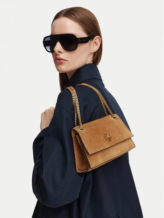 Obrázek produktu Tory Burch Kabelka Kira Turnlock Suede Mini Bag 178150 Hnědá