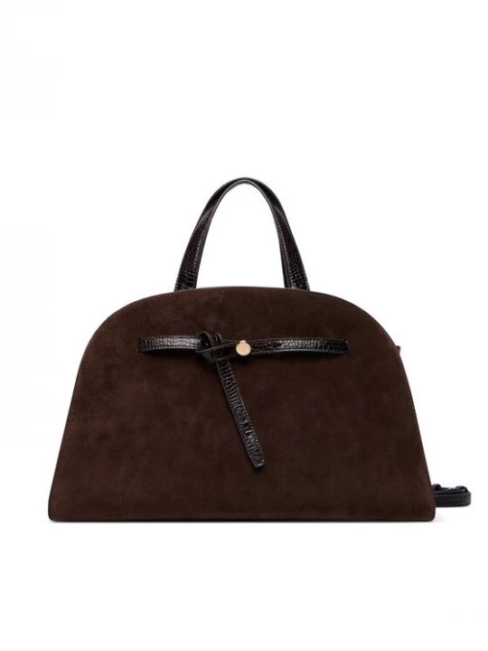 Obrázek produktu Tory Burch Kabelka Romy Suede Bauletto 183363 Tmavě hnědá