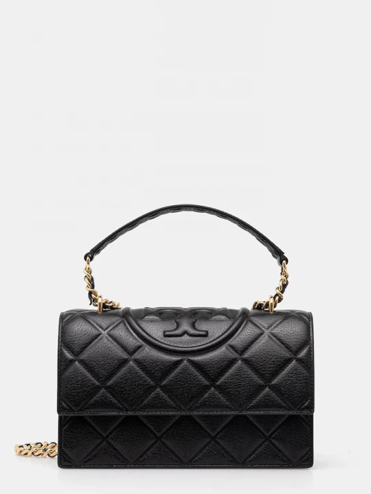 Obrázek produktu Tory Burch Kožená kabelka Tory Burch Fleming černá