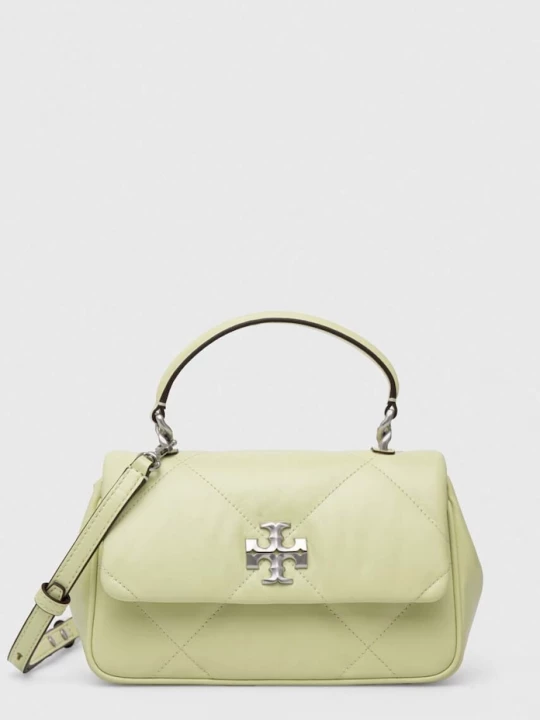 Obrázek produktu Tory Burch Kožená kabelka Tory Burch Kira Diamond Quilt zelená