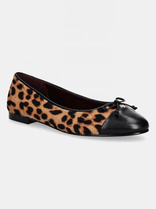 Obrázek produktu Tory Burch Kožené baleríny Tory Burch Cap-Toe Ballet hnědá