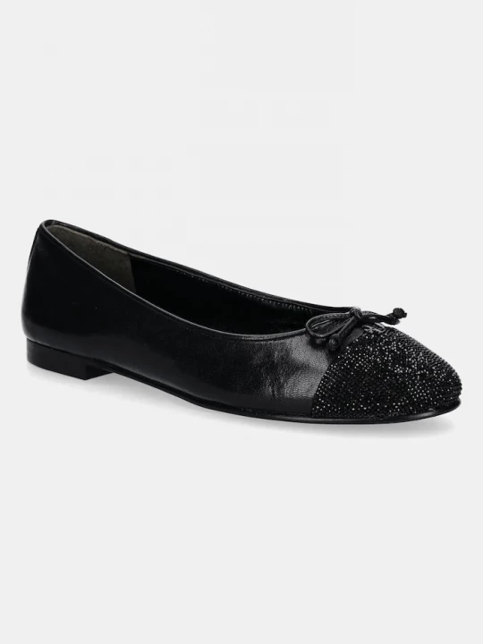 Obrázek produktu Tory Burch Kožené baleríny Tory Burch Cap-Toe Pave Ballet černá