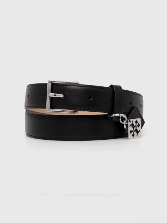 Obrázek produktu Tory Burch Kožený pásek Tory Burch 1" Swing černá