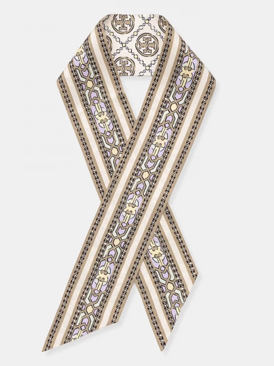 Obrázek produktu Tory Burch malý šátek dámský hedvábný béžová