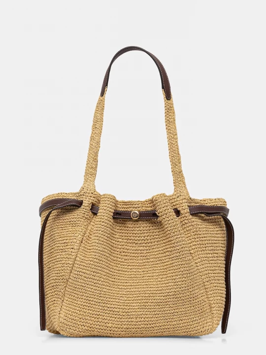 Obrázek produktu Tory Burch nákupní taška dámská z pletenky Romy béžová