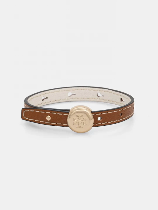 Obrázek produktu Tory Burch náramek dámský kůžený Icon hnědá