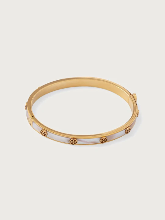 Obrázek produktu Tory Burch náramek dámský pozlacený kovový perličkou Thin Icon zlatá