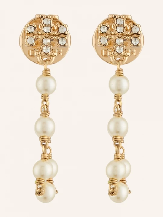 Obrázek produktu Tory Burch Náušnice Kira zlatá / bílá