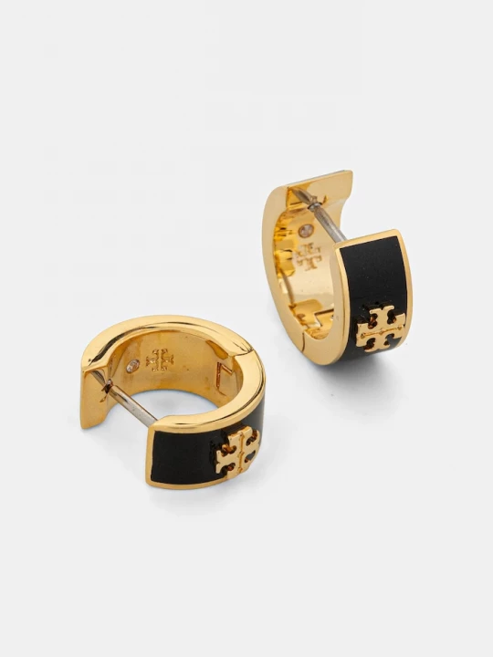 Obrázek produktu Tory Burch Náušnice Tory Burch Kira Huggie černá