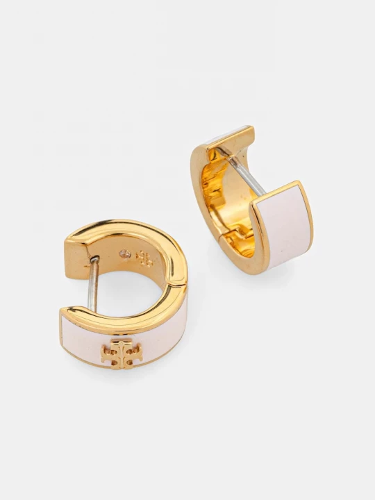 Obrázek produktu Tory Burch Náušnice Tory Burch Kira Huggie růžová