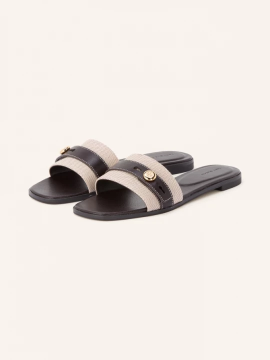 Obrázek produktu Tory Burch Pantofle Romy černá / zlatá / bílá