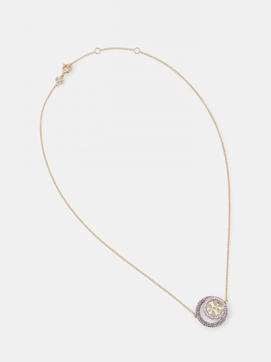 Obrázek produktu Tory Burch Pozlacený náhrdelník Tory Burch Miller Pave zlatá
