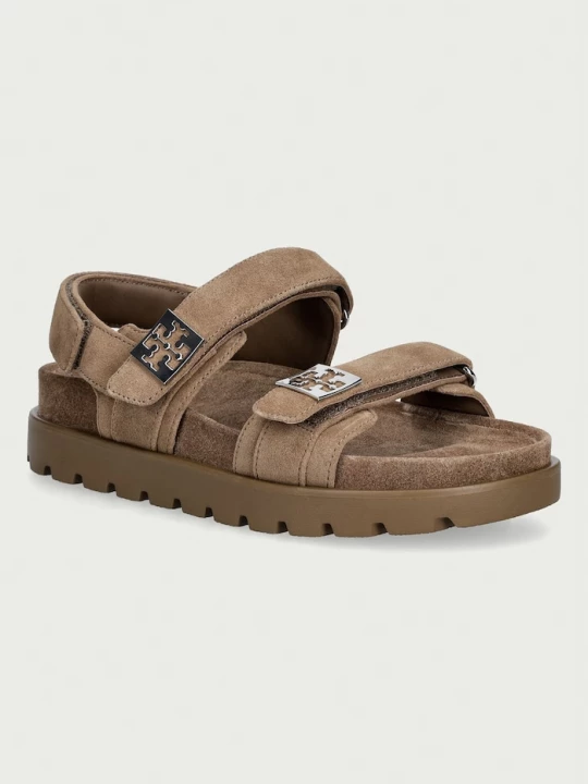 Obrázek produktu Tory Burch sandály dámské semišové Mellow Sport Sandal béžová
