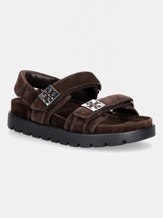Obrázek produktu Tory Burch sandály dámské semišové Mellow Sport Sandal hnědá
