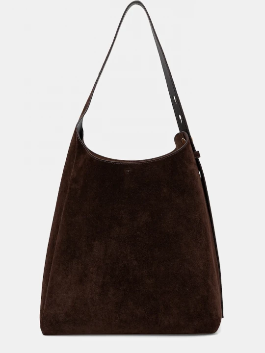 Obrázek produktu Tory Burch Semišová kabelka Tory Burch Romy hnědá