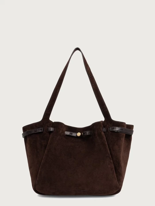 Obrázek produktu Tory Burch tote taška dámská semišová Romy hnědá