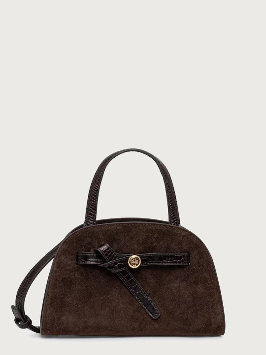 Obrázek produktu Tory Burch tote taška dámská semišová Romy Small Bauletto hnědá