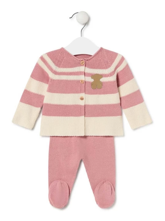 Obrázek produktu Tous Dětská bavlněná souprava Tous Tricot růžová