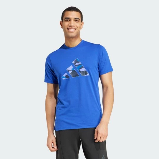 Obrázek produktu Train Essentials Camo Graphic Logo T-Shirt Adidas Semi Lucid Blue