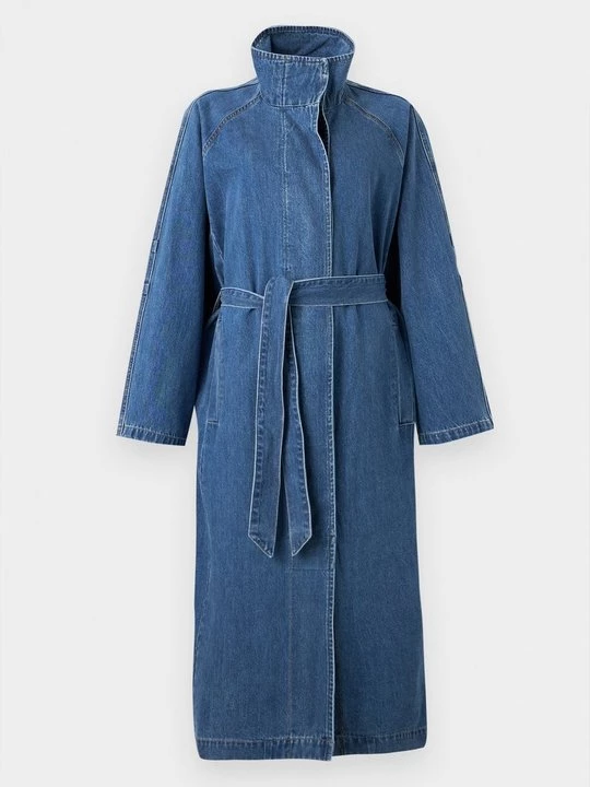 Obrázek produktu Trenčkot Object modrý denim