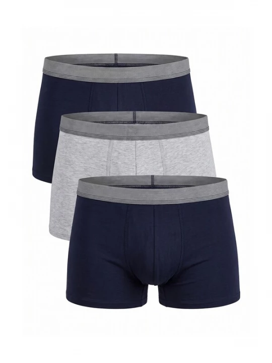 Obrázek produktu Trendyol Boxerky námořnická modř / šedá / šedý melír