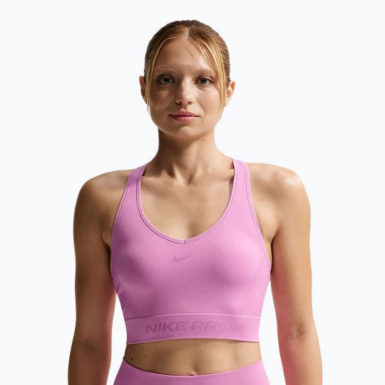 Obrázek produktu Tréninkový top Nike Pro Seamless Dri-Fit Cropped light magenta Růžová