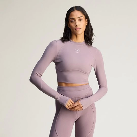 Obrázek produktu Tréninkový zkrácený top adidas by Stella McCartney sdlouhým rukávem