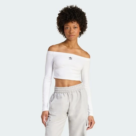 Obrázek produktu TRIČKO ESSENTIALS RIB OFF SHOULDER LONGSLEEVE Adidas