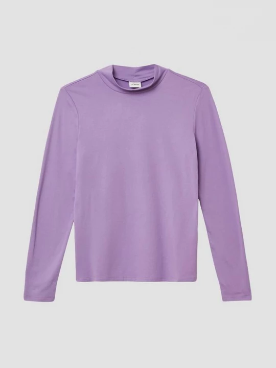 Obrázek produktu Tričko s dlouhým rukávem se střihem Slim Fit se stojáčkem s.Oliver fialová