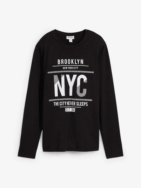 Obrázek produktu Tričko s dlouhým rukávem, z čisté organické bavlny, Slim Fit BonPrix
