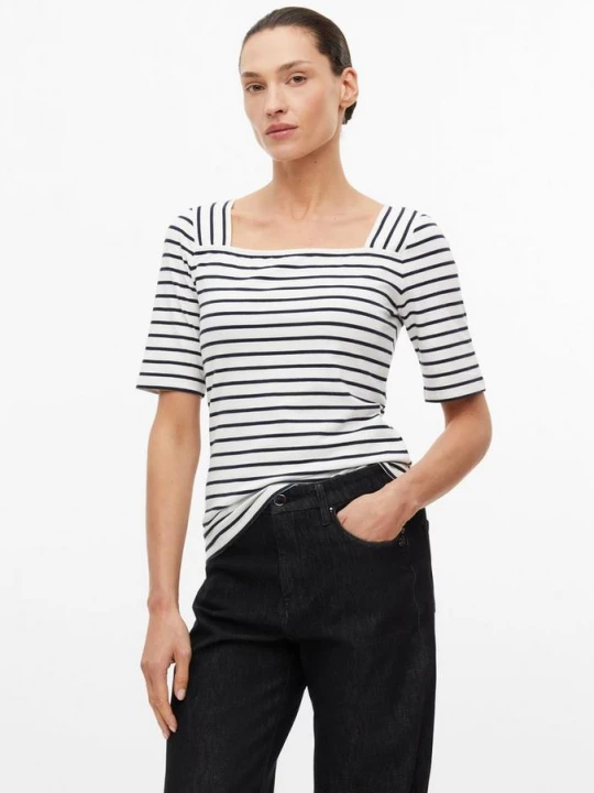 Obrázek produktu Tričko s proužky s úzkým střihem Slim Fit s čtvercovým výstřihem s.Oliver