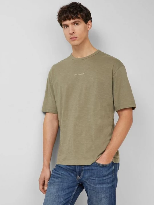 Obrázek produktu Tričko se střihem Modern Fit, s potiskem na předním i zadním dílu s.Oliver olivová