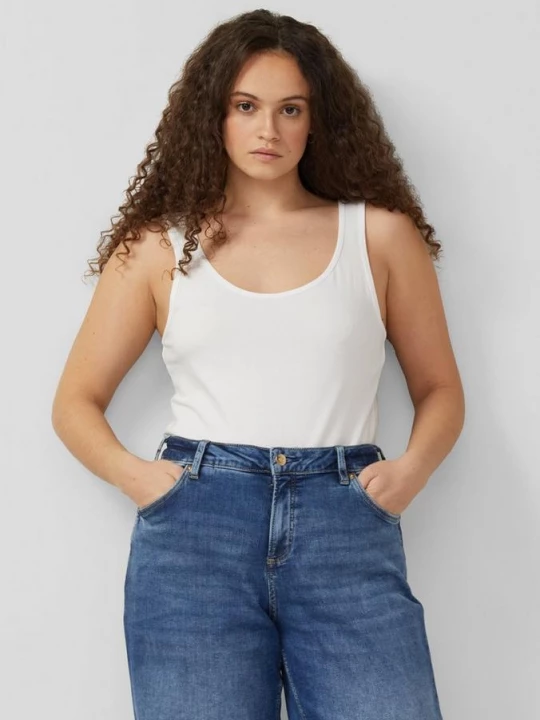 Obrázek produktu Tričko se střihem Slim Fit, s měkkým žerzejovým materiálem QS bílá