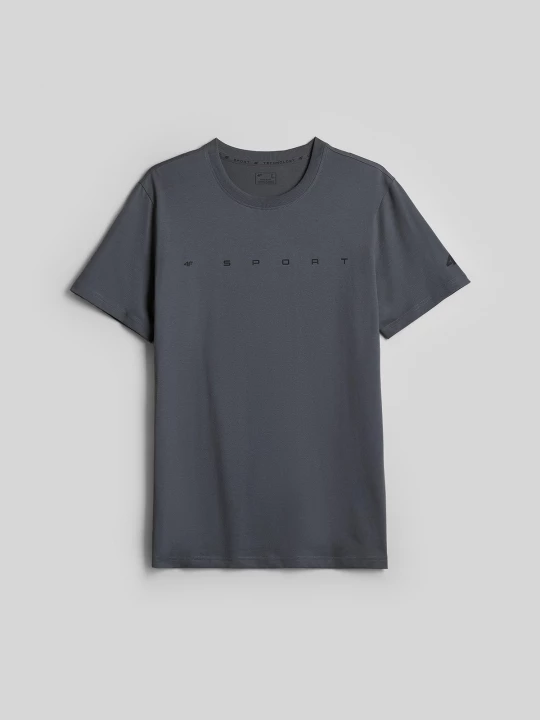 Obrázek produktu T-shirt regular s potiskem pánský - šedý 4F
