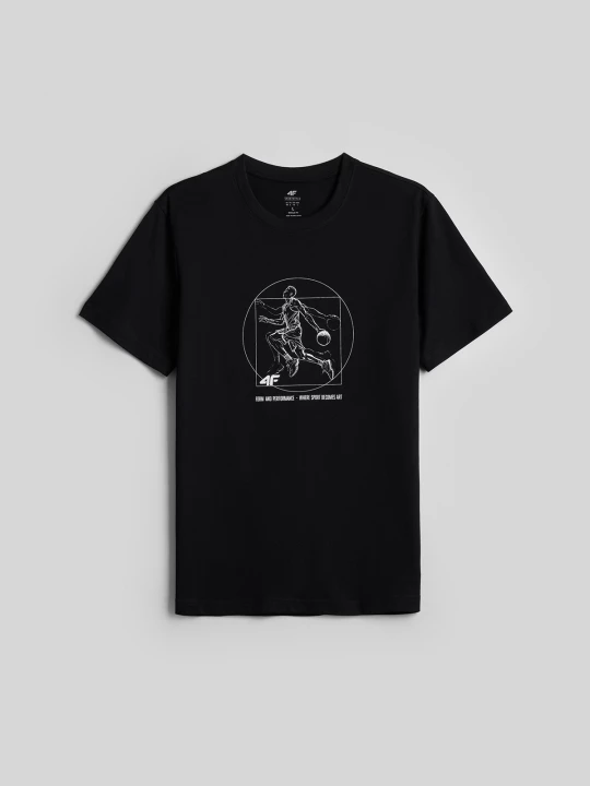 Obrázek produktu 4F T-shirt regular s potiskem pánský - černý
