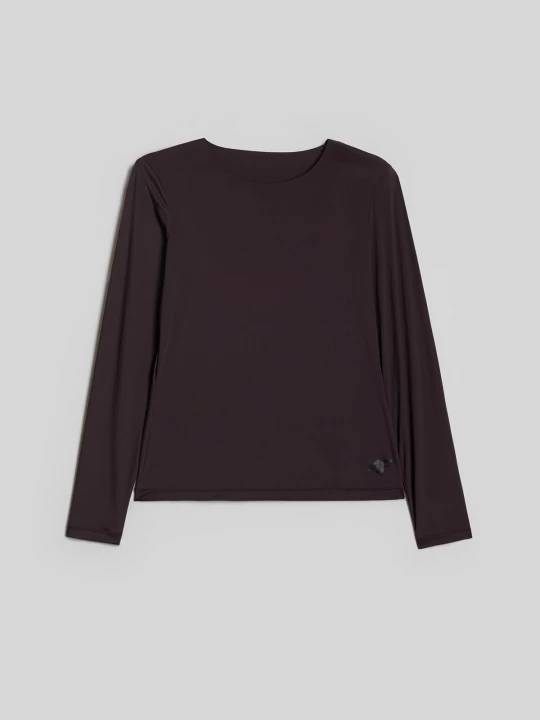 Obrázek produktu Dámský tréninkový slim rychleschnoucí longsleeve - hnědý 4F