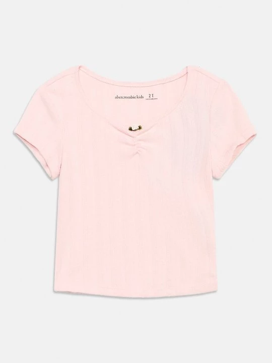 Obrázek produktu Triko s potiskem Abercrombie & Fitch světle růžová