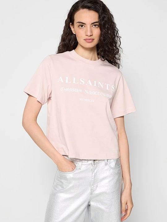 Obrázek produktu Triko s potiskem AllSaints světle fialová