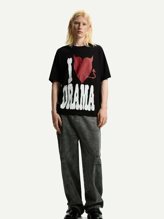 Obrázek produktu Triko s potiskem Bershka černá