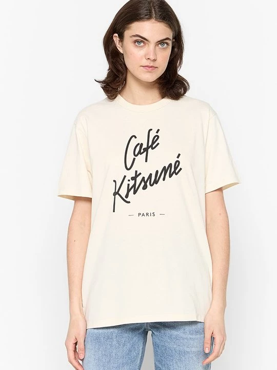 Obrázek produktu Triko s potiskem Café Kitsuné béžová