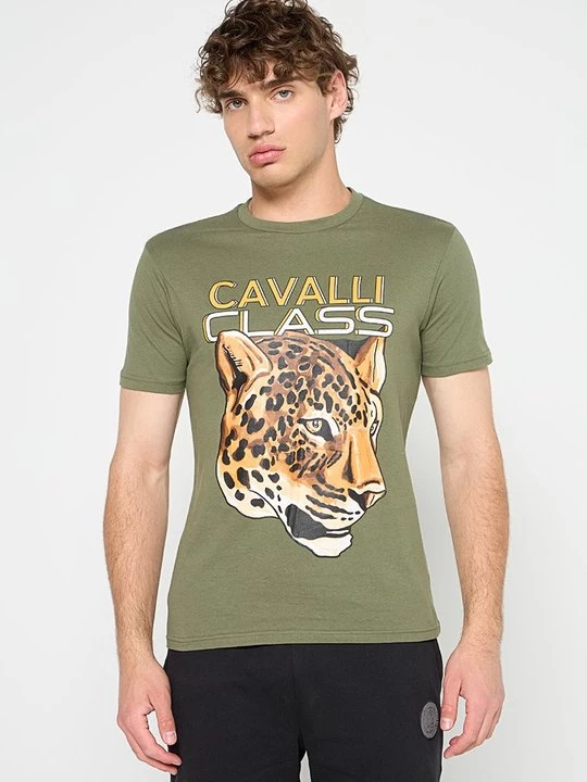 Obrázek produktu Triko s potiskem Cavalli Class khaki