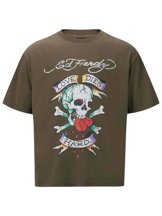 Obrázek produktu Triko s potiskem Ed Hardy khaki