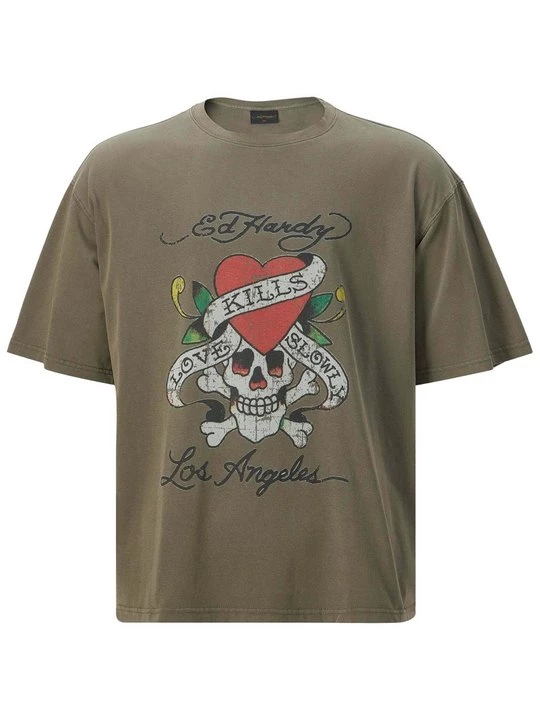 Obrázek produktu Triko s potiskem Ed Hardy olivová